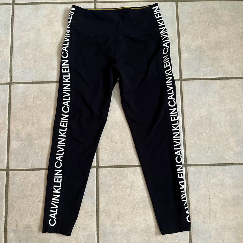 Calvin Klein Performance Logo Black Leggings